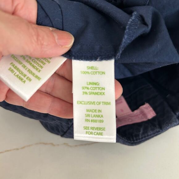 Lilly Pulitzer Navy Scallop Hem Skort White Trim Golf Tennis SZ6 Athleisure - Picture 8 of 10